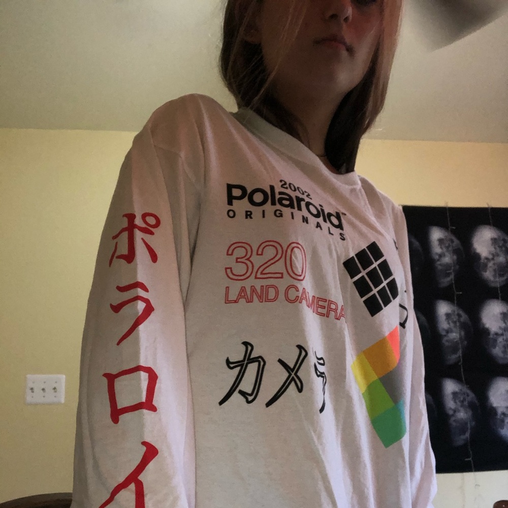 Over sized Polaroid long sleeve T-shirt